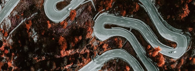 birds eye view of a race track